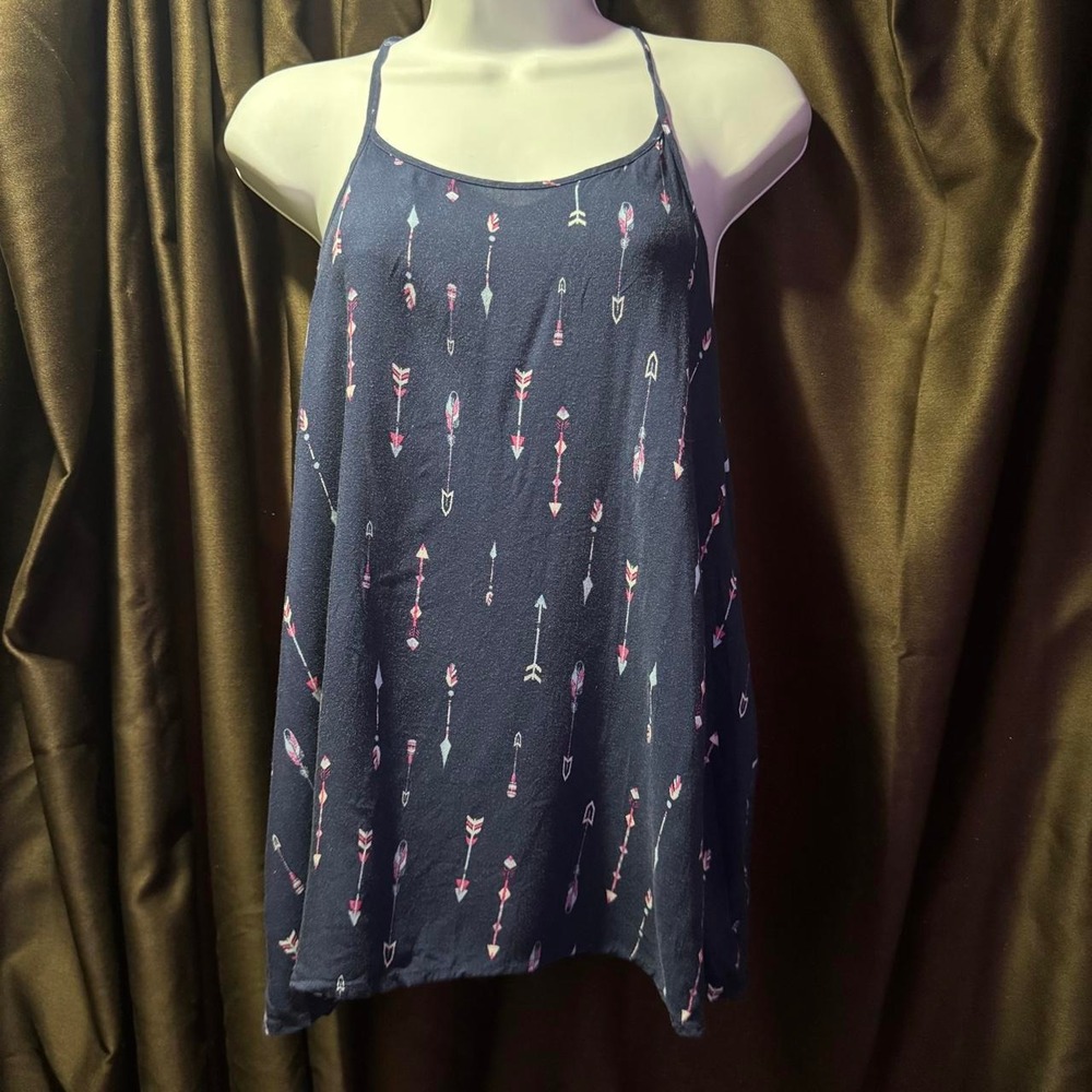Boho thin strap arrow pattern top